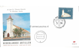 Nederlandse Antillen (Palmboom) NVPH E63 (E63P) Onbeschreven 40 jaar St. Theresia Parochie Aruba 1971