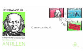 Nederlandse Antillen (Postdienst) NVPH E132 (E132APO) Onbeschreven 1e Dag-enveloppe London 1980 Sir Rowland Hill 1980