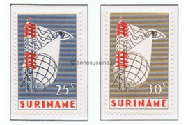 Suriname NVPH 460-461 Postfris Invoering van televisie in Suriname