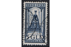 Nederland NVPH 131 Gestempeld FOTOLEVERING (5 gulden) 25 jarig regeringsjubileum koningin Wilhelmina 1923