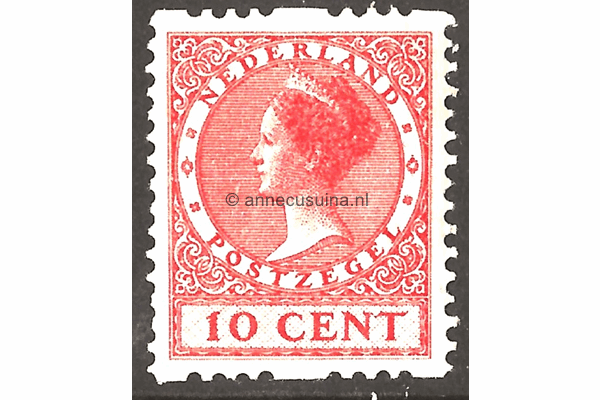 Nederland NVPH R25 Ongebruikt (10 cent) Tweezijdige roltanding Koningin Wilhelmina (type Veth) 1926-1927