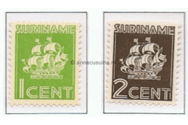 Suriname NVPH 200-201 Postfris Scheepje Engelse druk 1941