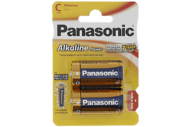 PANASONIC 1,5 Volt Dunne staaf Power Alkaline Batterijen (C; 2 stuks)