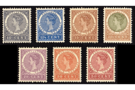 Curaçao NVPH 35-41 Ongebruikt Koningin Wilhelmina 1903-1908