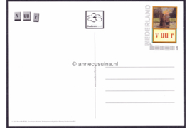 Nederland Ansichtkaart MET VOORGEPLAKTE POSTZEGEL nr. 2 "Vuur" behorende bij NVPH 2751-D-14 Velletjes met drie zegels (Persoonlijke Postzegels) Velletje Leesplankje 1; Teun, Vuur, Gijs 2010
