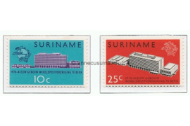 Suriname NVPH 536-537 Postfris Nieuw U.P.U. gebouw in Bern
