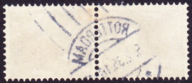 EXCLUSIEF! Nederland NVPH 61b Gestempeld  FOTOLEVERING (7 1/2 cent) Keerdruk (tête-bêche) paren 1924