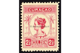 Curaçao NVPH 70B (Lijntanding 11 1/2 x 11) Ongebruikt (1 gulden) Koningin Wilhelmina 1916
