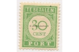 Curaçao NVPH P28 Ongebruikt (30 cent) Cijfer en waarde in groen 1915