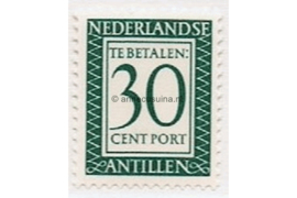 Nederlandse Antillen NVPH P56 Ongebruikt (30 cent) Cijfer en waarde in rechthoek. Inschrift Nederlandse Antillen. 1952-1959