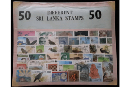 Sri Lanka Postzegelpakket met 50 verschillende postzegels