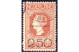 Nederland NVPH 105 Gestempeld FOTOLEVERING (2 1/2 gulden op 10 gulden) Opruimingsuitgifte 1920