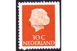 Nederland NVPH 624bK Postfris Rechterzijde ongetand; Fosforescerend papier (30 cent) Koningin Juliana (en profil) 1953-1967