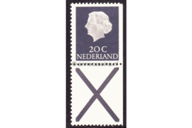 Nederland NVPH C38f Postfris rechts ongetand (20+X/grijs)