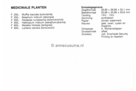 Republiek Suriname Zonnebloem Presentatiemapje PTT nr 97A en 97B Postfris Postzegelmapje Surinaamse medicinale bloemen 1995