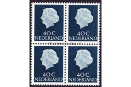 Nederland NVPH 627 Postfris (40 cent) (Blokje van vier) Koningin Juliana En Profil Lage waarden 1953-1967
