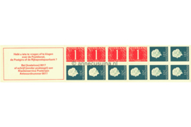 Nederland NVPH PB 8b Postfris Postzegelboekje 4 x 1ct cijfer v. Krimpen + 8 x 12ct Juliana 1969
