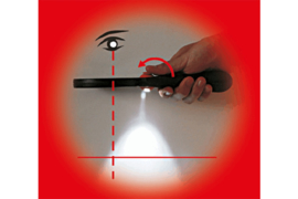 Hagelnieuw & Afgeprijsd! Lindner Randloze Asferische loep met LED verlichting 3x/5x excl. batterijen (Lindner 7114)