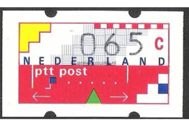 Nederland NVPH AU6 Gestempeld (65 cent) Automaatstroken, Voordrukzegel voor Klüssendorf-automaat 1996