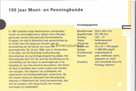 Nederland NVPH M96 (PZM96) Postfris Postzegelmapje 100 jaar Nederlands genootschap voor Munt- en Penningkunde 1992