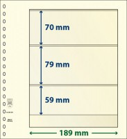 Lindner T-Blanco blad met 3 stroken (Lindner 802301P) (per 10 stuks)