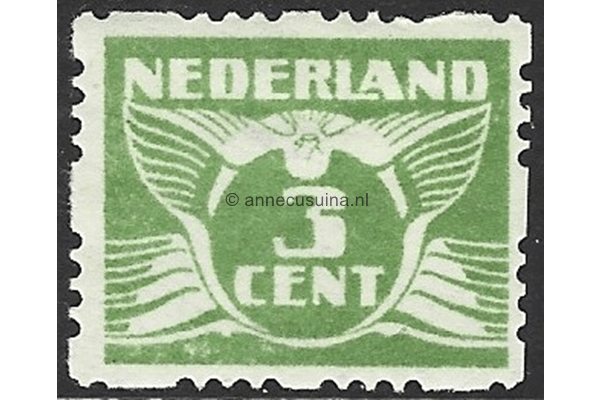 Nederland NVPH R38 Ongebruikt (3 cent) Vierzijdige roltanding Vliegende duif 1928