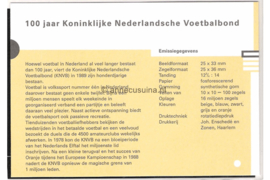 Nederland NVPH M68 (PZM68) Postfris Postzegelmapje 100 jaar Koninklijke Nederlandse Voetbalbond (K.N.V.B.) 1989