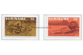 Suriname NVPH 638-639 Postfris 100 jaar Conessiebeleid 1975