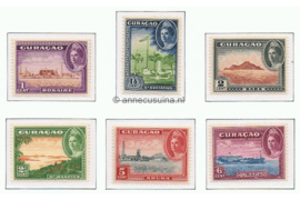 Curaçao NVPH 158-163 Postfris Eilanden Verschillende voorstellingen 1943