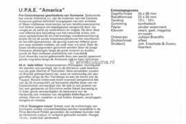 Republiek Suriname Zonnebloem Presentatiemapje PTT nr 53 Postfris Postzegelmapje U.P.A.E. America (eerste serie) Afbeeldingen van jade-stenen en van een beeld van een zwangere vrouw 1989
