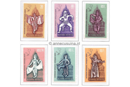 Indonesië Zonnebloem 322-327 Postfris Uit het beroemde Ramayana ballet 1962