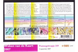 Nederland NVPH M359 (PZM359) Postfris Postzegelmapje Blok Weken van de kaart 2007