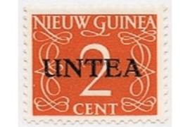 West-Nieuw-Guinea (UNTEA) NVPH 21 (2e Druk!) Postfris (2 cent) Overdrukken op postzegels van Nederlands Nieuw Guinea 1962