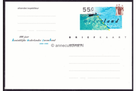 Nederland Briefkaart Postfris (55 cent) 100 jaar Koninklijke Nederlandse Zwem Bond 1888-1988 1988