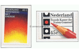 Nederland NVPH 1128A-1129A Postfris (Rolzegels aan 2 zijden ongetand) Energie, Verkiezingen 1977