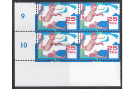 Nederlandse Antillen NVPH 526 Postfris (25+12 cent) (Blokje van vier) HOEKSTUK Kinderzegels 1976