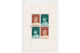 Suriname NVPH 403 Postfris Blok Kinderzegels 1963 meisjes van verschillende volksstammen