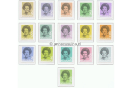 Nederland NVPH 1237-1252 Postfris Koningin Beatrix in zwart 1981-1990