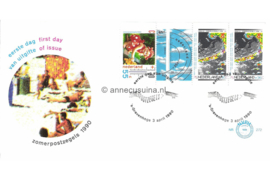 Nederland NVPH E272a Onbeschreven 1e Dag-enveloppe Boekje Zomerzegels 1990