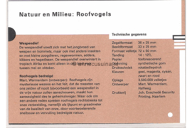 Nederland NVPH M141 (PZM141) Postfris Postzegelmapje Blok Natuur en Milieu, roofvogels 1995