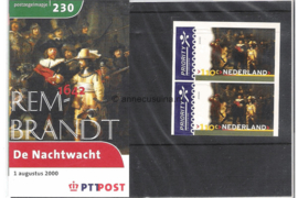 Nederland NVPH M230 (PZM230) Postfris Postzegelmapje De Nachtwacht 2000