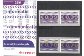 Nederland NVPH M256 (PZM256) Postfris Postzegelmapje Zakenpost 2002