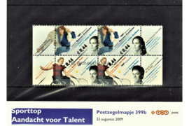 Nederland NVPH M399b (PZM399b) Postfris Postzegelmapje Sporttop Aandacht voor Talent 2009