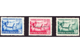 Indonesië Zonnebloem 161-163 Postfris De Afro-Aziatische Studentenconferentie te Bandung 1956