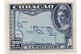 Curaçao NVPH LP38 Gestempeld (280 cent) Koningin Wilhelmina met verschillende voorstellingen 1942