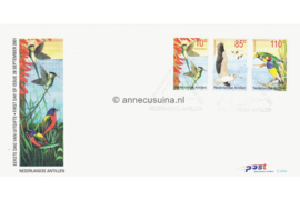 Nederlandse Antillen NVPH E329 Onbeschreven 1e Dag-enveloppe Vogels op 2 enveloppen 2001