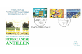 Nederlandse Antillen NVPH E215 Onbeschreven 1e Dag-enveloppe Internationale postzegeltentoonstelling 1989