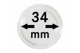 Hagelnieuw & Afgeprijsd! Lindner Muntcapsules 34 mm per 10 Stuks (Lindner 2250034P)