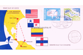 Nederlandse Antillen NVPH E30a Onbeschreven 1e Dag-enveloppe 35 jaar luchtvaartverbinding USA-Curaçao 1964