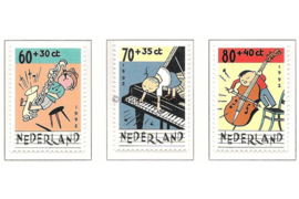 Nederland NVPH 1538-1540 Postfris Kinderzegels, kind en muziek 1992